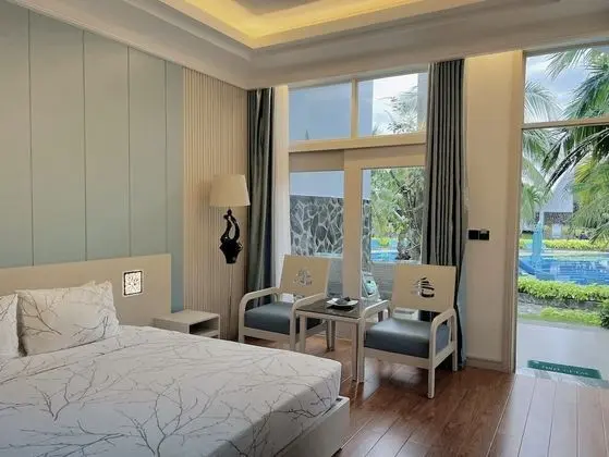 Deluxe Bungalov, 1 Yatak Odası, Havuz Manzaralı