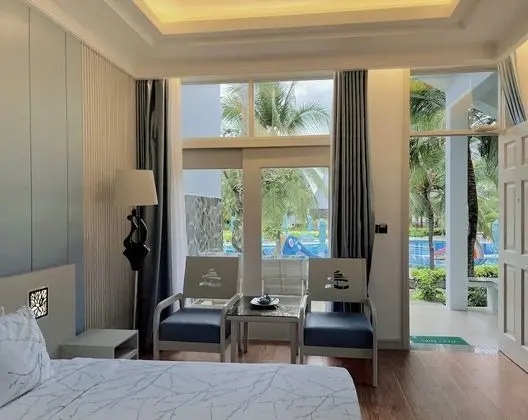 Deluxe Bungalov, 1 Yatak Odası, Havuz Manzaralı