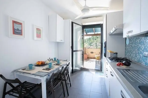 Family Apart Daire, Birden Çok Yatak, 2 Banyolu (Casa Alice with shared pool sea view)