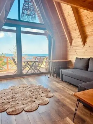 Üçgen Bungalow, Deniz Manzaralı, Şömineli