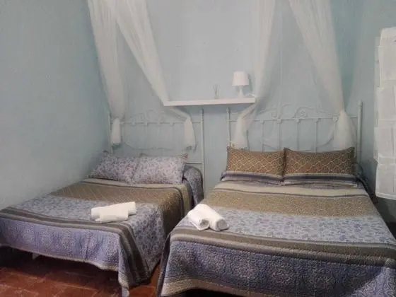 Habitación cuadruple, dos camas, baño privado