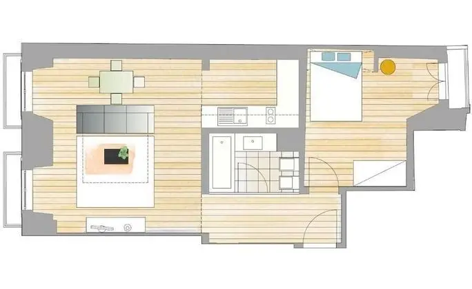Standard Apart Daire, 1 Yatak Odası