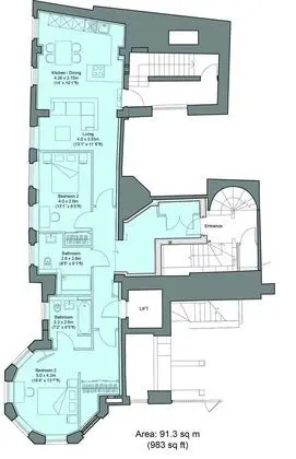 Exclusive Apart Daire, 2 Yatak Odası, Engellilere Uygun, Sigara İçilmez