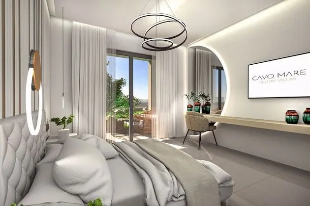 Family Villa, 2 Çift Kişilik Yatak, 2 Banyolu, Bahçeli (Cavo Mare Mirazur Luxury Retreat)