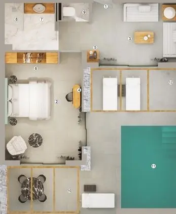 Executive Suite with Private Pool - Sea View