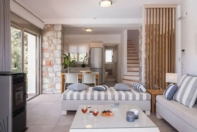 Luxury Villa, 1 Yatak Odası, Kişiye Özel Havuzlu, Plaj Kenarı (Ammos)