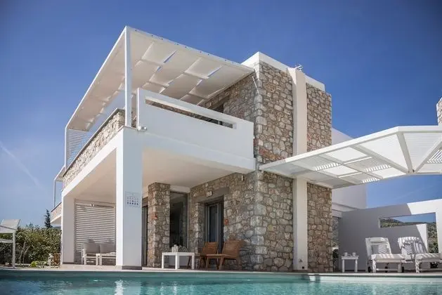 Luxury Villa, 2 Yatak Odası, Kişiye Özel Havuzlu, Plaj Kenarı (Lithos)