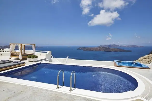 Honeymoon Villa, 1 Büyük (Queen) Boy Yatak, Deniz Manzaralı (Private Heated Pool)