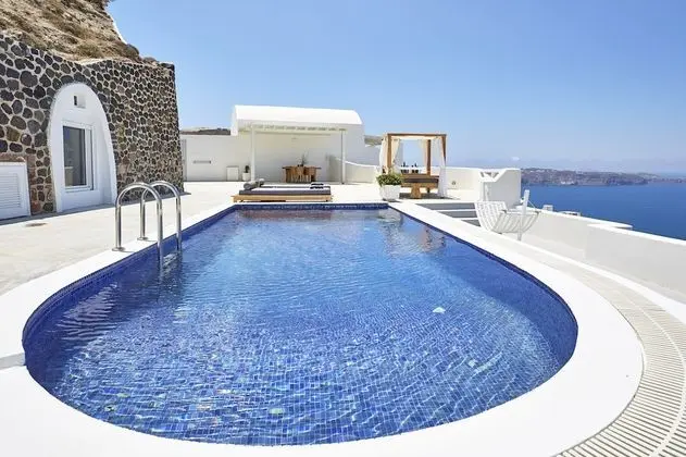 Honeymoon Villa, 1 Büyük (Queen) Boy Yatak, Deniz Manzaralı (Private Heated Pool)