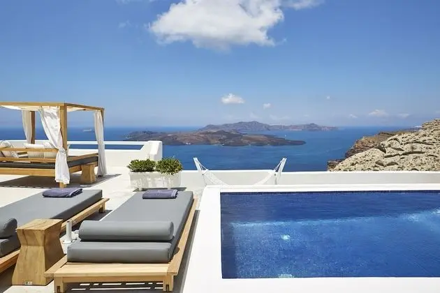 Honeymoon Villa, 1 Büyük (Queen) Boy Yatak, Deniz Manzaralı (Private Heated Pool)