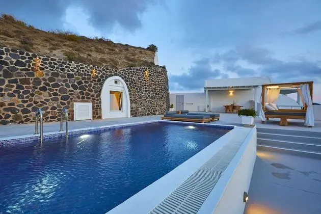 Honeymoon Villa, 1 Büyük (Queen) Boy Yatak, Deniz Manzaralı (Private Heated Pool)