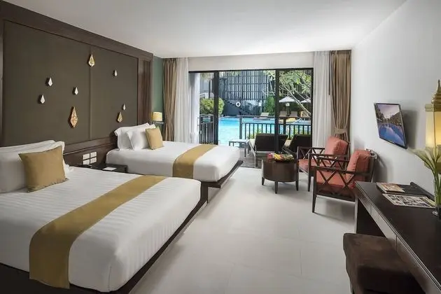 Deluxe Oda, 2 Çift Kişilik Yatak, Havuz Manzaralı