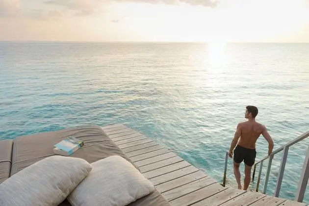 Deluxe Villa, 1 En Büyük (King) Boy Yatak, Deniz Üstü (Premium, Sunset)