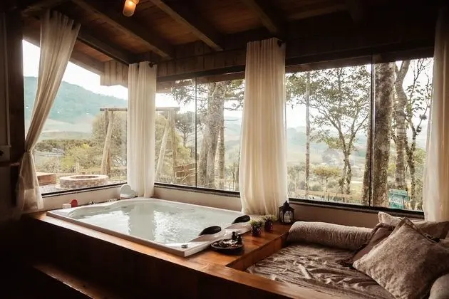 Romantic Dağ Evi, Sıcak Su Küveti, Dağ Manzaralı