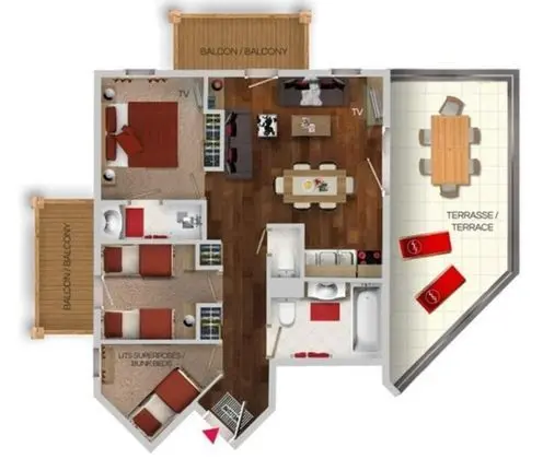 Apart Daire, 3 Yatak Odası