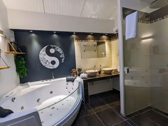Luxury Tek Büyük Yataklı Oda, Banyolu/Duşlu, Bahçe Manzaralı (Chambre Zen)
