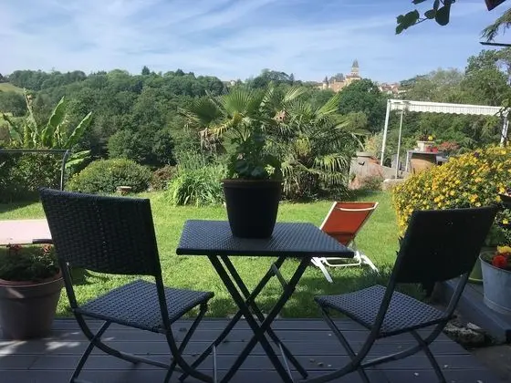 Panoramic Tek Büyük Yataklı Oda, 1 Çift Kişilik Yatak, Özel Banyo, Bahçe Manzaralı (Rez de Jardin)
