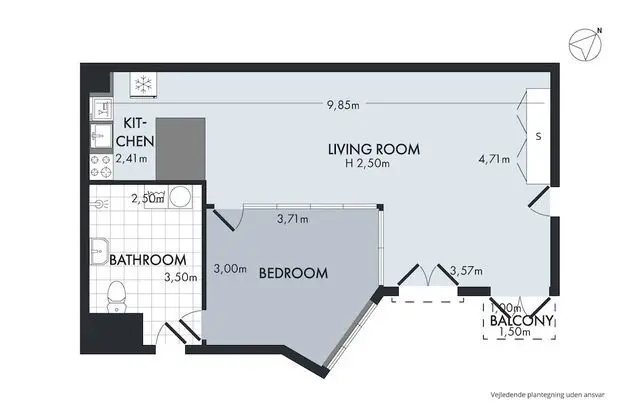 Apart Daire, 1 Yatak Odası, Balkon