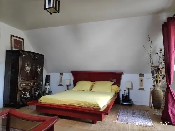 Superior Tek Büyük Yataklı Oda, Banyolu/Duşlu, Bahçe Manzaralı (Chambre zen)