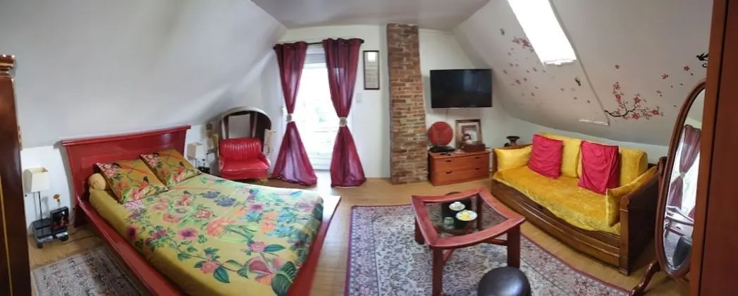Superior Tek Büyük Yataklı Oda, Banyolu/Duşlu, Bahçe Manzaralı (Chambre zen)