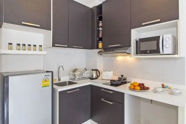 Deluxe Stüdyo Süit, Mutfak, Bahçe Manzaralı