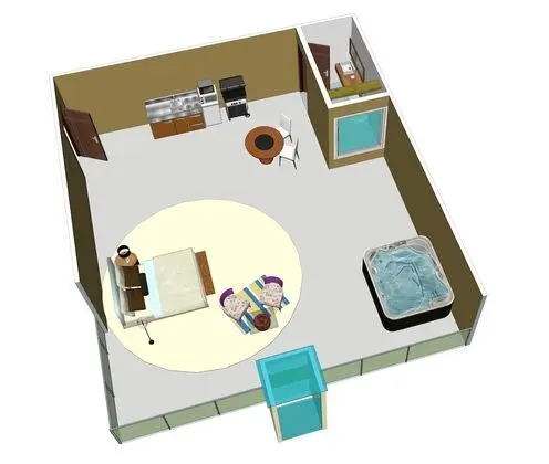 Honeymoon Tent, Hot Tub