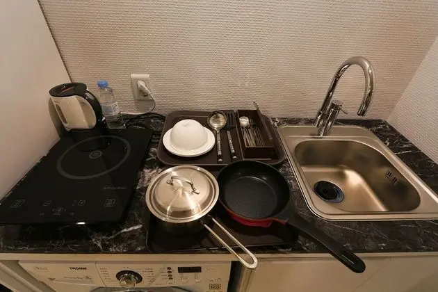 Deluxe Tek Büyük Yataklı Oda, Mutfak (Residence)