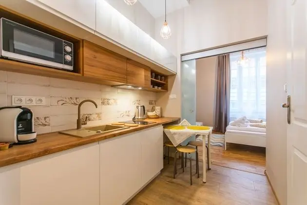 Basic Apart Daire, 1 Büyük (Queen) Boy Yatak ve Çekyat, Küçük Mutfak (48/8)