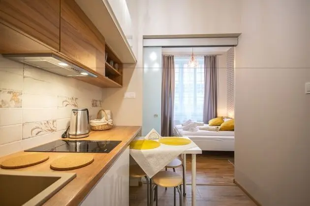 Basic Apart Daire, 1 Büyük (Queen) Boy Yatak ve Çekyat, Küçük Mutfak (48/8)