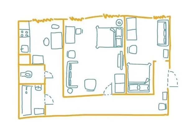 Apart Daire, 2 Yatak Odası