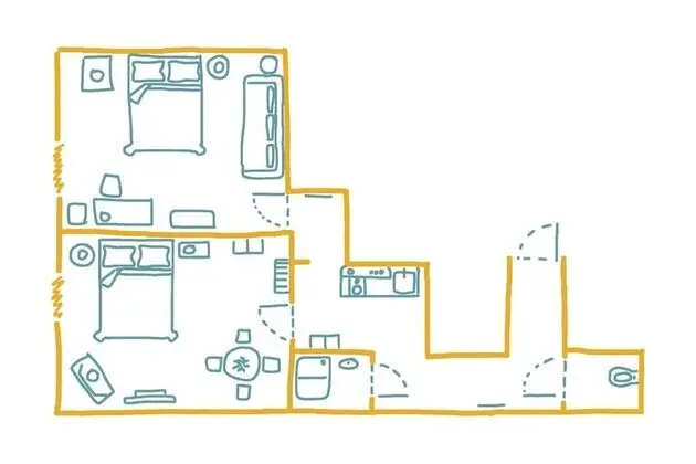 Apart Daire, 2 Yatak Odası