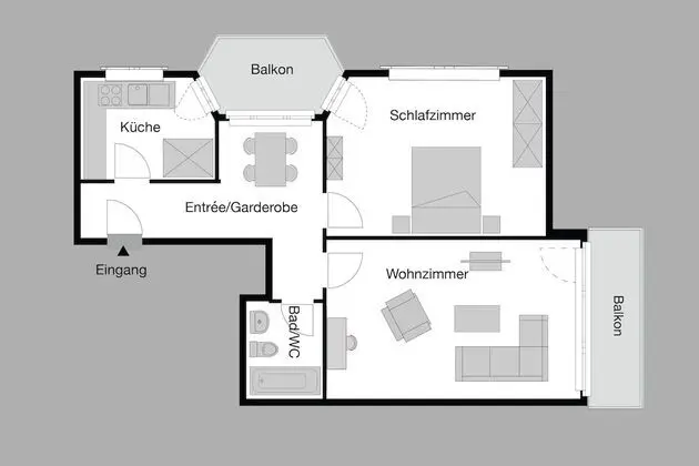 Business 1-Bedroom Apartment