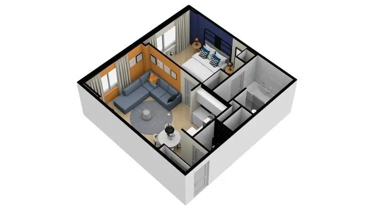 Deluxe Apart Daire, 1 Yatak Odası, Mutfak
