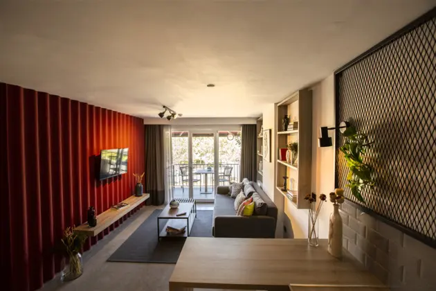 Sehir Manzarali, Balkonlu 1+1 Apartment Custom Oda