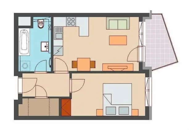 Exclusive Apart Daire, 1 Yatak Odası, Balkon, Şehir Manzaralı