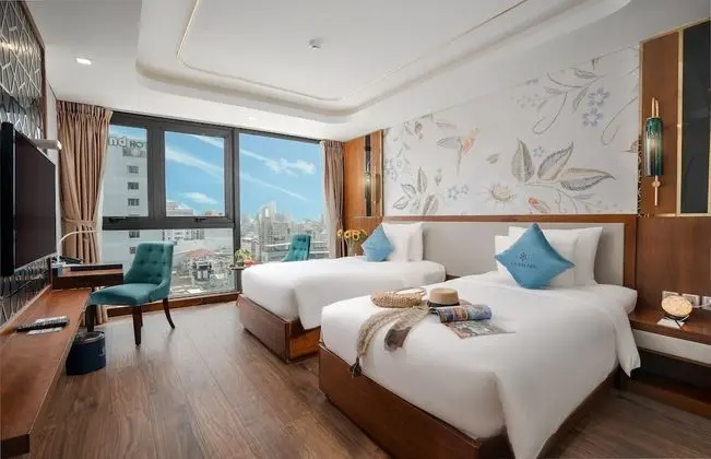 Deluxe İki Ayrı Yataklı Oda, Kısmi Deniz Manzaralı