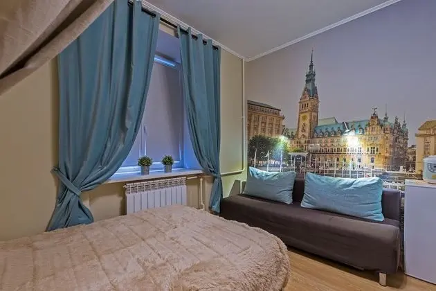 City Stüdyo, 1 Büyük (Queen) Boy Yatak ve Çekyat, Küçük Mutfak (Hamburg)