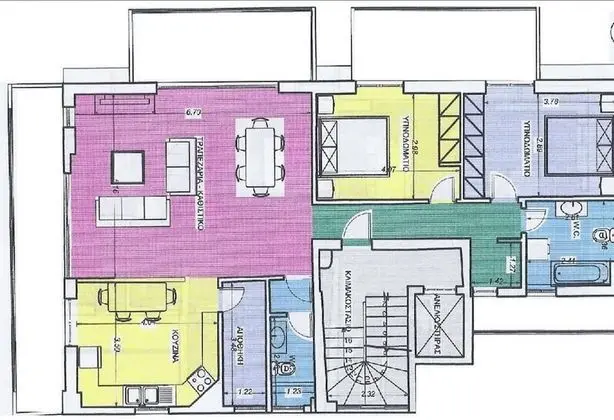 Apart Daire, 2 Yatak Odası, 2 Banyolu (100m2)