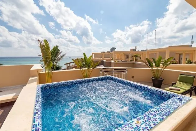 Deluxe Çatı Katı Süiti (Penthouse), 2 Yatak Odası, Kişiye Özel Havuzlu, Okyanus Manzaralı