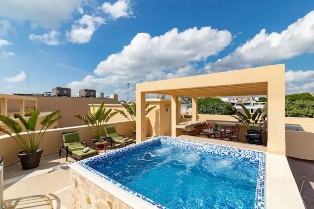 Deluxe Çatı Katı Süiti (Penthouse), 2 Yatak Odası, Kişiye Özel Havuzlu, Okyanus Manzaralı