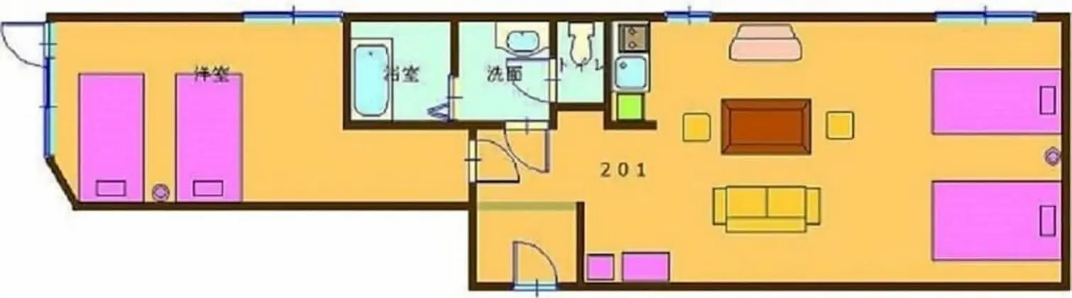 Süit (201, with 1 Rollaway Bed)