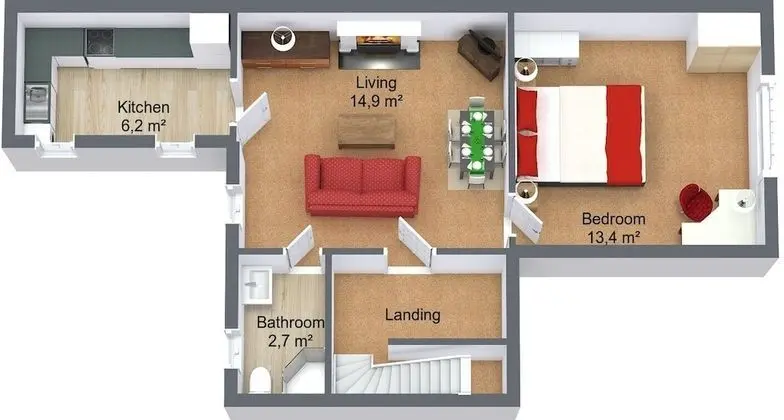 Luxury Apart Daire, 1 Yatak Odası