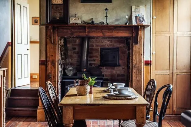 Deluxe Kır Evi, Şömine, Avlu
