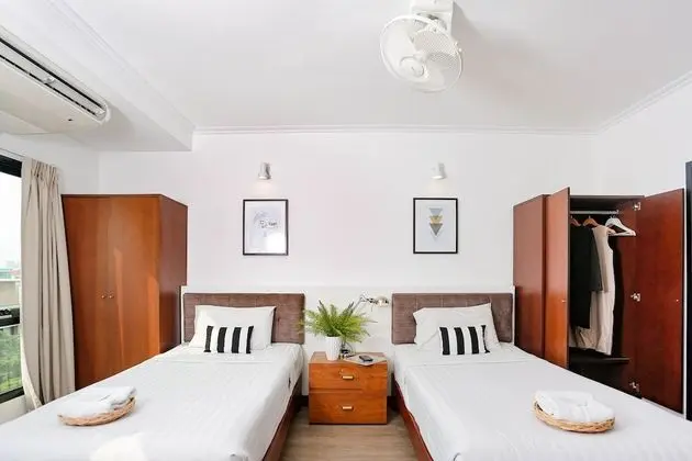 Superior Oda, 2 Tek Kişilik Yatak, Buzdolabı ve Mikrodalga, Şehir Manzaralı
