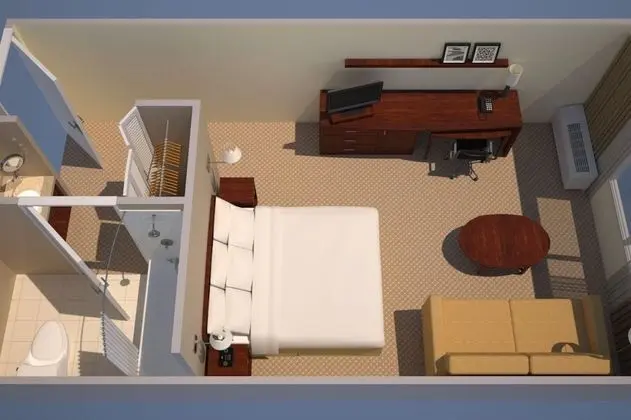 Oda, 1 En Büyük (King) Boy Yatak ve Çekyat (Mobility/Hearing Accessible, Tub)