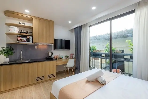 Premium Stüdyo, 1 Büyük (Queen) Boy Yatak, Balkon
