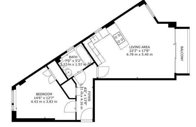 Basic Apart Daire, 1 En Büyük (King) Boy Yatak ve Çekyat