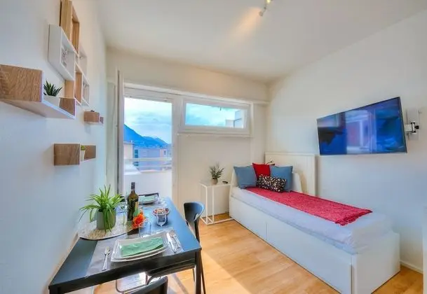 Standard Stüdyo, 2 Tek Kişilik Yatak, Dağ Manzaralı (Cozy Home Lugano Few Min From Lake)