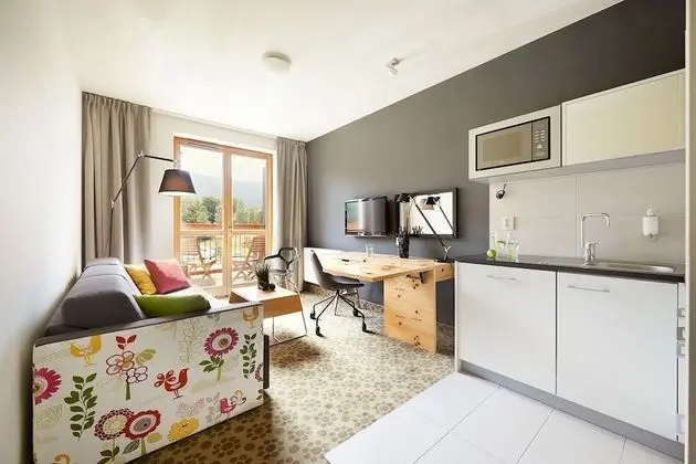 Luxury Apart Daire, 1 Yatak Odası, Küçük Mutfak, Dağ Manzaralı