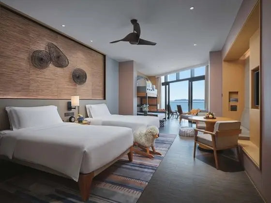 Standard Oda, Birden Çok Yatak, Balkon, Okyanus Manzaralı (Kids Theme, 2 Double & 1 Bunk Bed)